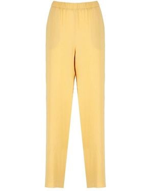 Fabiana Filippi Elasticated Waistband Straight Crepe Trousers - Yellow