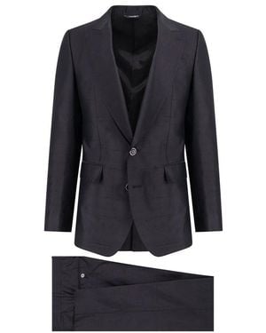 Dolce & Gabbana Sicilia Light Silk Shantung Suit - Blue