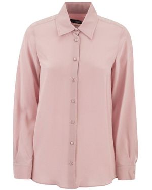 Weekend by Maxmara Geo Pure Silk Shirt - Pink