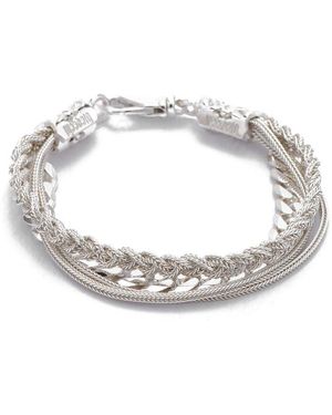 Emanuele Bicocchi Ice Chain And Braided Bracelet - Metallic