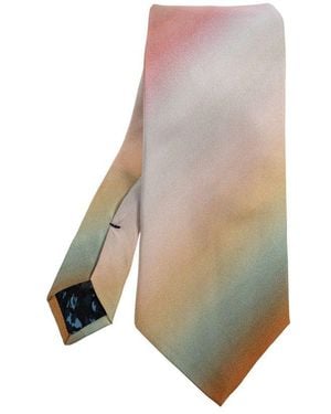 Paul Smith Signature Stripe Tie - White