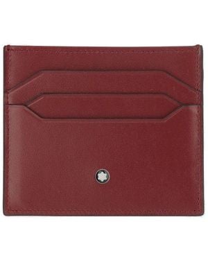 Montblanc Logo Embossed Card Holder - Red