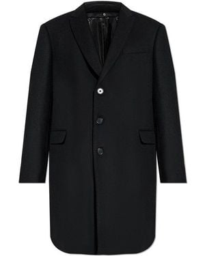 Emporio Armani Classic Overcoat - Black