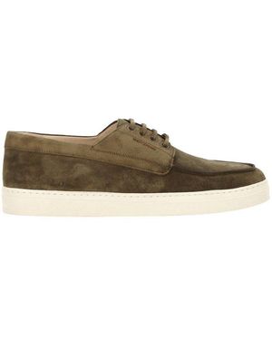 Stuart Weitzman Logo Debossed Lace Up Shoes - Brown
