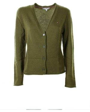 Tommy Hilfiger V-Neck Cardigan - Green
