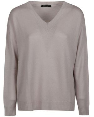 Aragona V-Neck Sweater - Grey