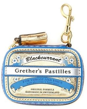 Anya Hindmarch Logo Embossed Wallet Keychain - Blue