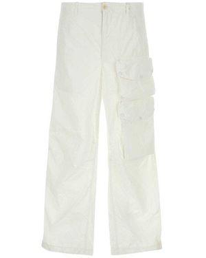 C.P. Company Logo-patch Straight-leg Cargo Trousers - White