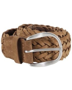 Orciani Woven Buckle Belt - Brown