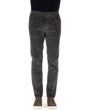 Jacob Cohen Scott Cropped Velvet Pants - Black