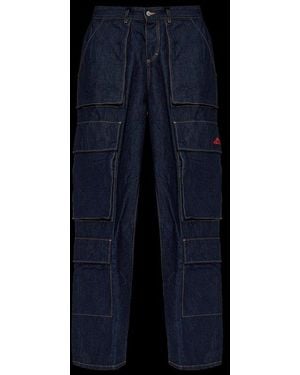 DSquared² Icon Logo Embroidered Straight-Leg Jeans - Blue