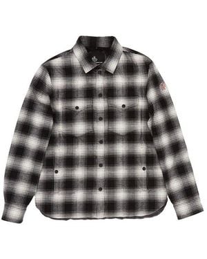 Moncler Long Sleeved Checked Overshirt - Black