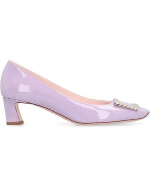 Roger Vivier Trompette Embellished Buckle Detailed Pumps - Pink