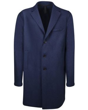 Harris Wharf London Single-Breasted Buttoned Coat - Blue