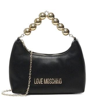 Love Moschino Logo Lettering Top Handle Bag - Black