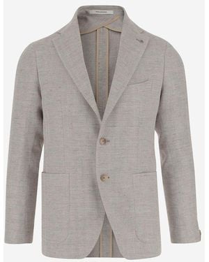 Tagliatore Herringbone Blazer Jacket - Grey