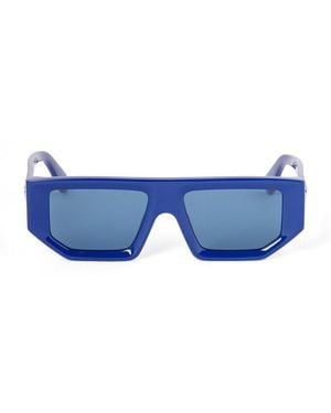 Off-White c/o Virgil Abloh Off- Irregular Frame Sunglasses - Blue