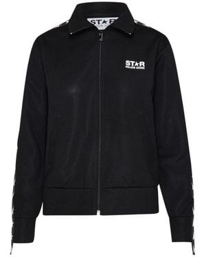 Golden Goose Logo Zipped Tracksuit Jacket - Black