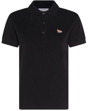 Maison Kitsuné Baby Fox Patch Polo Shirt - Black