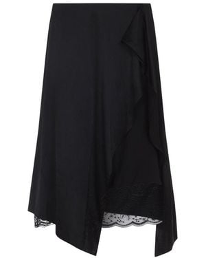 Acne Studios Layered Satin Skirt - Black