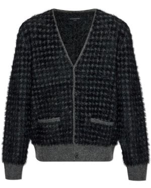 AllSaints Textured Check Knitwear - Black