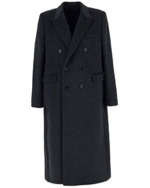 Lardini Double-Breasted Tailored Coat - Black