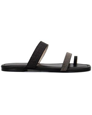シューズ・サンダルその他 FABIANA FILIPPI Woman Flat sandals Black ASD265A916L259 825 FABIANA FILIPPI Woman Flat sandals Black ASD265A916L259 825