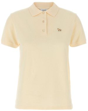 Maison Kitsuné 'Baby Fox' Polo Shirt - Natural