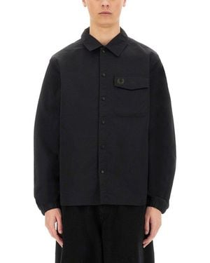 Fred Perry Button-Up Jacket - Black