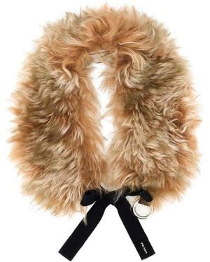 Prada Fur Scarf - Natural