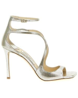 Jimmy Choo Azia Square-Toe Sandals - Metallic