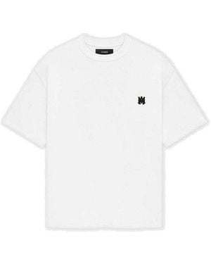 Amiri Ma Skater Logo Embroidered Crewneck T-Shirt - White