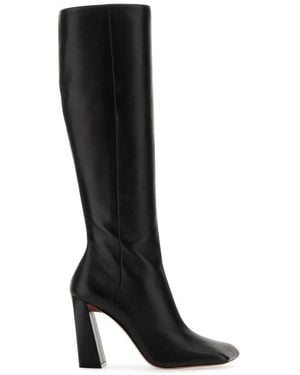 AMINA MUADDI Square-Toe Knee-Length Boots - Black