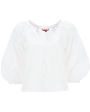 STAUD New Dill Poplin Top - White