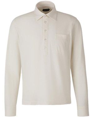 Tom Ford Long Sleeved Polo Shirt - White