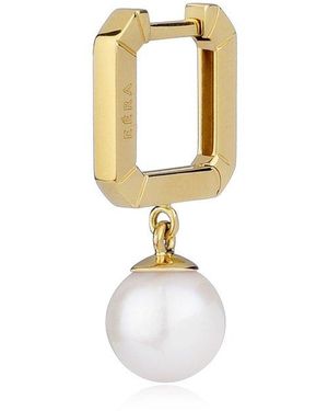 Eera Pearl Drop Earrings - Metallic