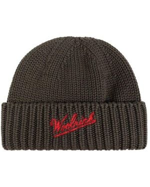 Woolrich Wool Hat With Logo - Brown