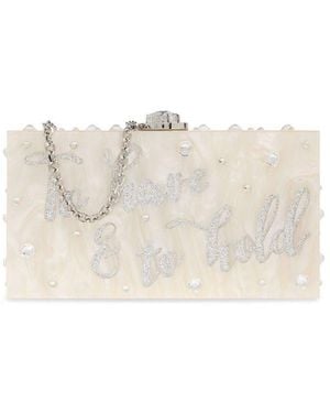 Sophia Webster Crystal Embellished Clutch Bag - White
