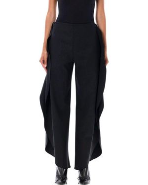 Alaïa Round Petal Trousers in Black | Lyst