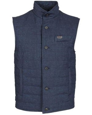 Fay Quilted Vest Jacket - Blue