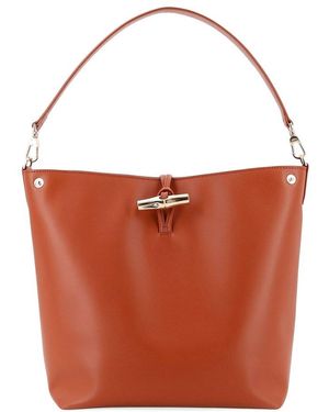 Longchamp The Roseau Medium Hobo Bag - Red