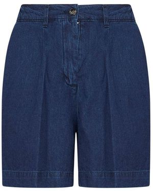 Kaos Pleated Tailored Shorts - Blue