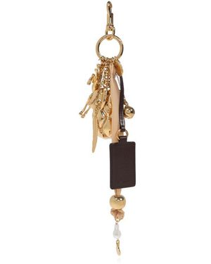 Chloé Giga Pineapple Leather Bag Charm in Metallic | Lyst