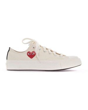 COMME DES GARÇONS PLAY Comme Des Garcons Play Round Toe Lace-Up Sneakers - Pink