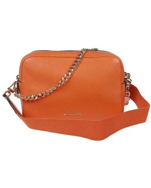 MICHAEL Michael Kors Bryant Medium Pebbled Camera Crossbody Bag - Orange