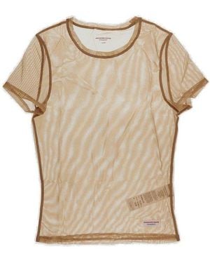 Alexander Wang Bodycon Semi-Sheer Short-Sleeved Top - Natural