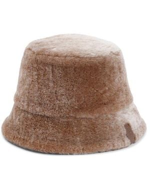 Loewe Shearling Bucket Hat - Brown