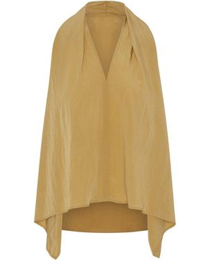 Psophia Asymmetrical Fluid Top - Yellow