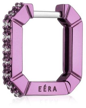 Eera Geometric Hoop Earrings - Pink