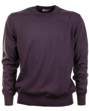 Altea Long-Sleeved Crewneck Sweater - Purple